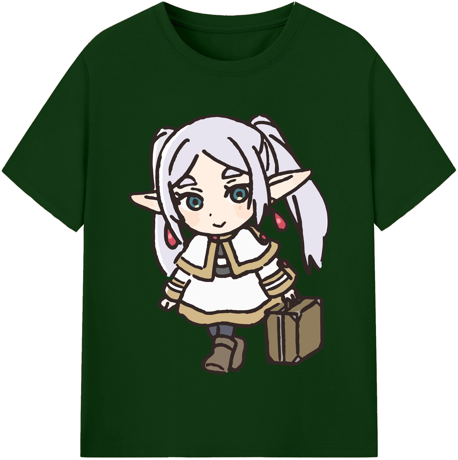 （画像用） 葬送のフリーレン Frieren 綿100％半袖Tシャツ（フロントプリント）